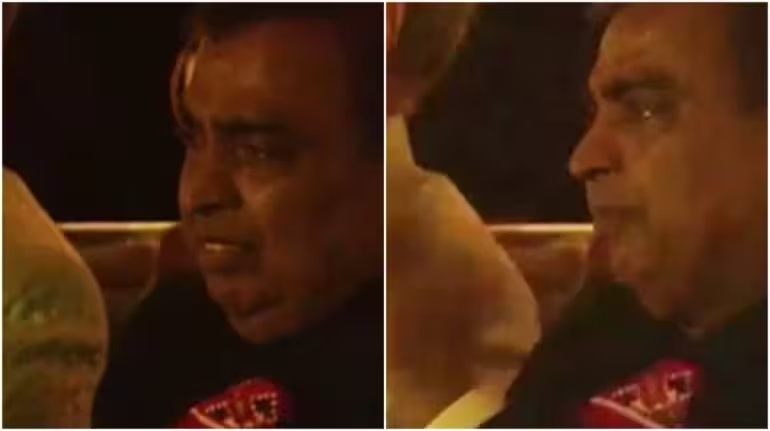 Mukesh-Ambani-in-tears at pre-wedding of his son Anant Ambani